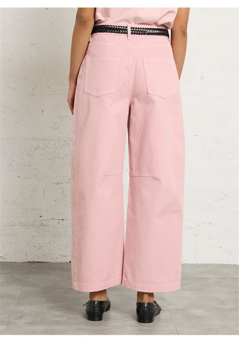 Pantalone dritto in cotone - Rosa  PUCHI Berenice | Pantaloni | 22PUCHIDUSTY PINK